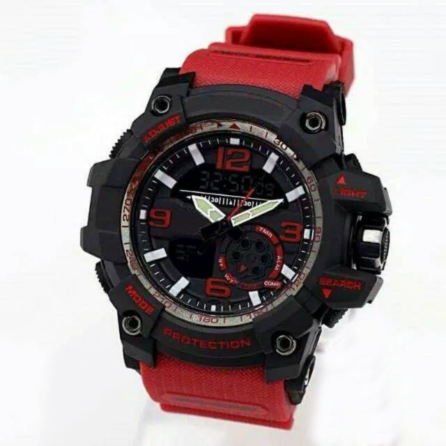 BAJ TAHAN AIR JAM TANGAN PRIA DUAL-TIME GG-1000 GK001 IMPORT