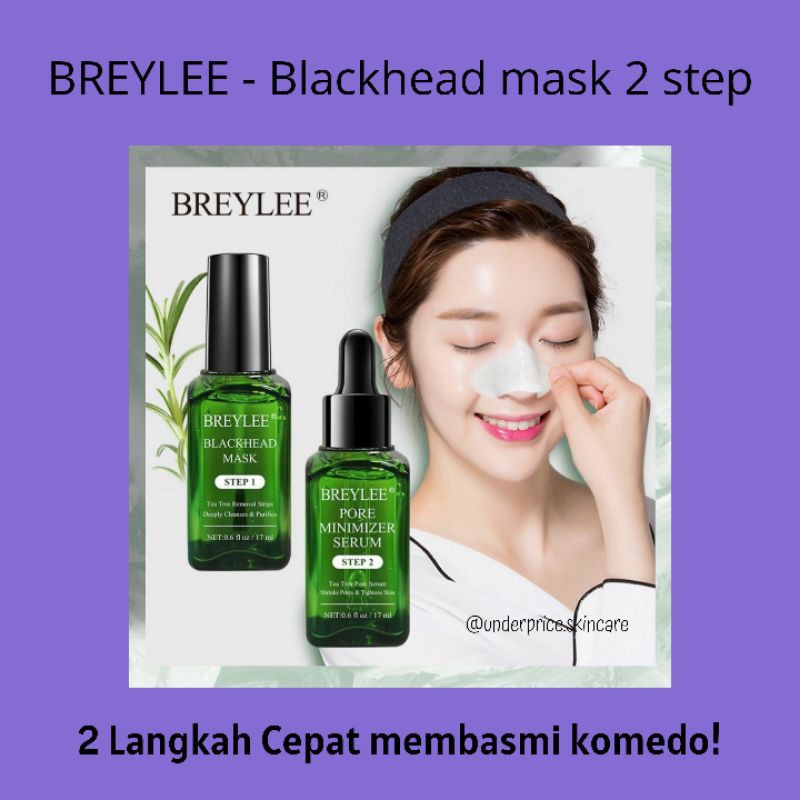 BREYLEE BLACKHEAD REMOVER 2 STEPS 100% ORIGINAL + 100pcs kertas