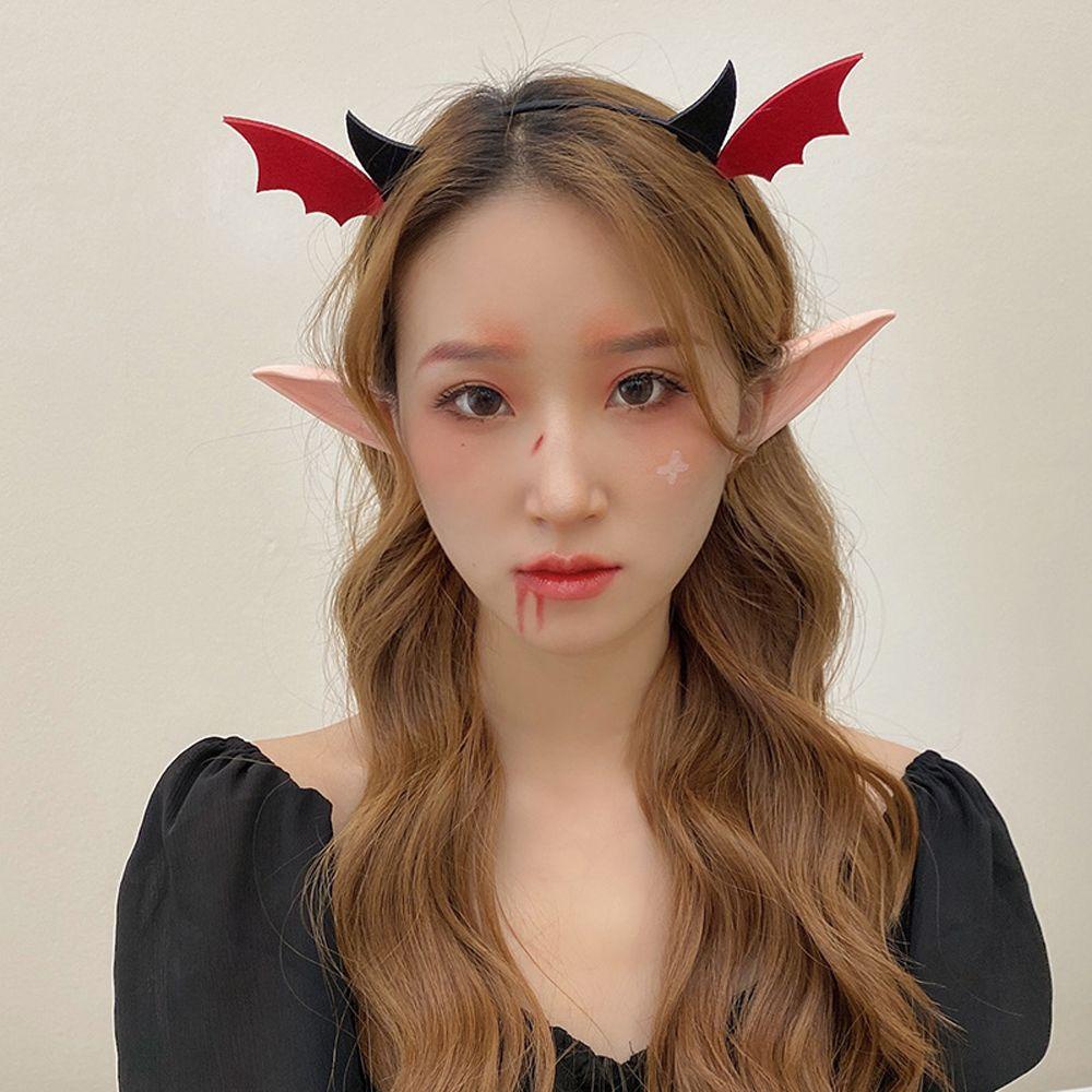 Bando Desain Labu Devil Wings Spider Halloween Non slip Untuk Wanita