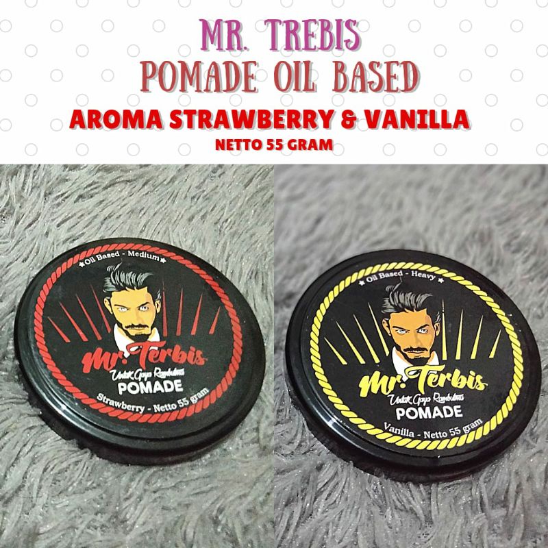 Grosir COD Pomade Oil Based Mr Trebis Minimal Order 20 Pcs Free Sisir 5 Pcs