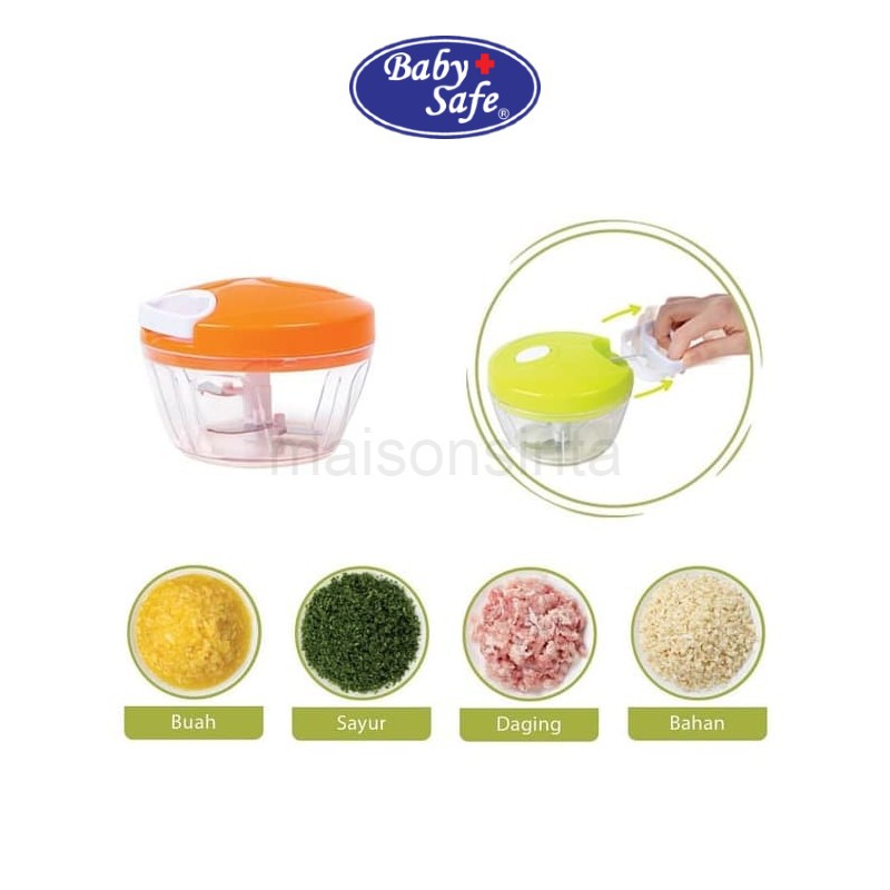 Baby Safe Food Chopper Manual Babysafe Blender Makanan Bayi