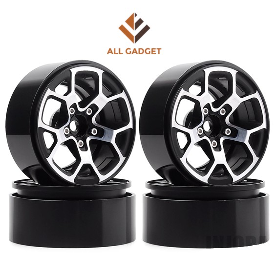 Metal Velg 2.0" Alloy 4pcs Beadlock Wheel Rim Fit 1.9 Tires Rc Car Crawler