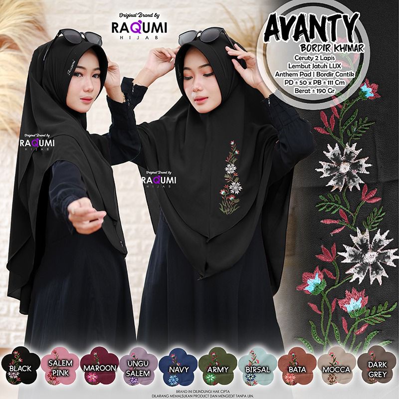 AVANTY BORDIR KHIMAR BY ORI RAQUMI HIJAB