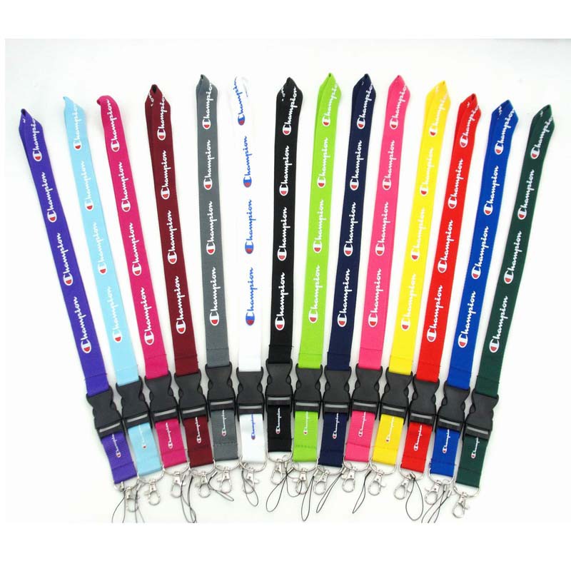 Gantungan Kunci Tahan Lama Lanyard ID Badge Holder Sling Untuk Casing Ponsel Tali Leher Dengan Tombol Rilis Cepat