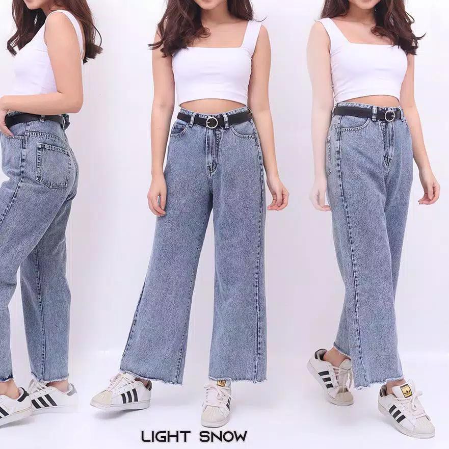  KULOT  JEANS  RAWIS SNOW Shopee  Indonesia