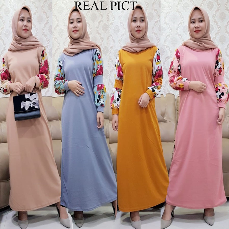 GAMIS LENGAN BALON BUNGA CARLINA FASHION