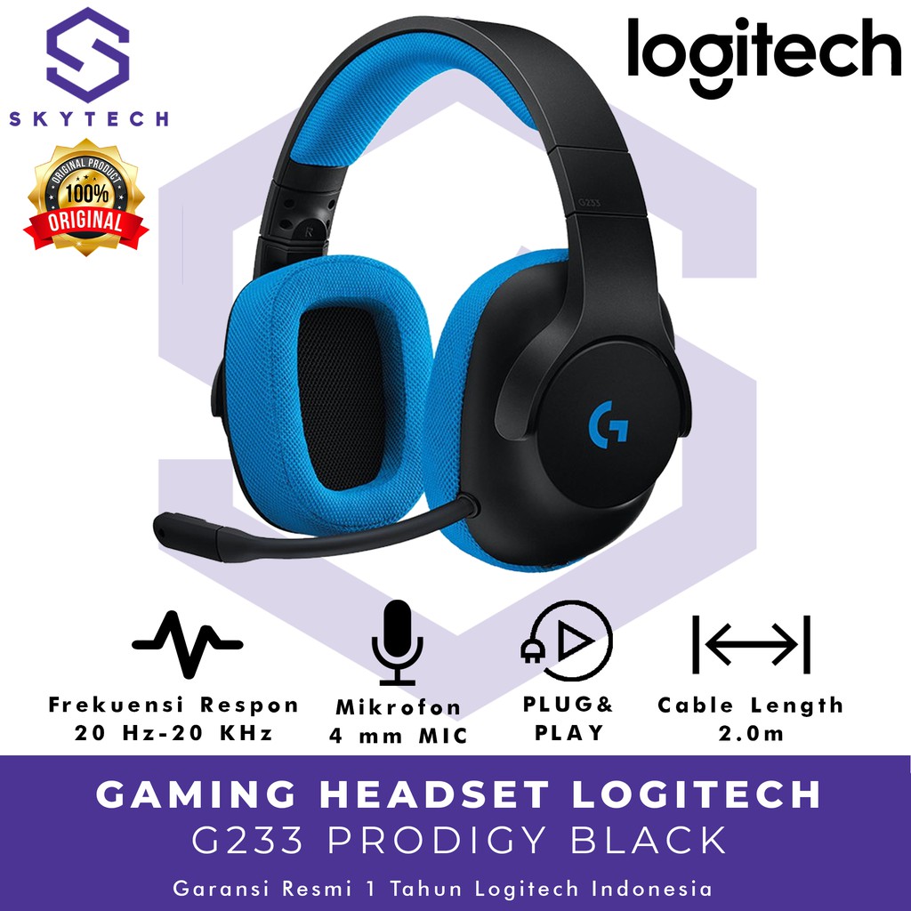 HEADSET GAMING LOGITECH G233 PRODIGY ORIGINAL GARANSI RESMI