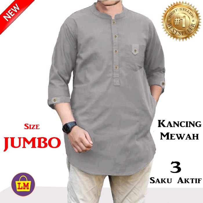 DG 10758 10762 10766 Baju Koko QURTA TRIKHAN Super Jumbo Baju Pria Muslim Terlaris Termurah-1