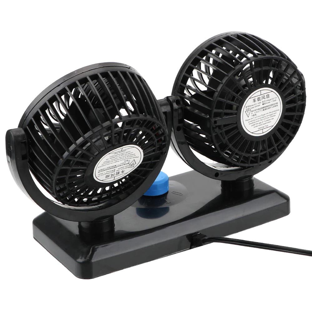 Kipas Angin Mobil T304 Double-Headed Fan Kipas angin dengan bentuk mini hadir sebagai pengganti/tamb