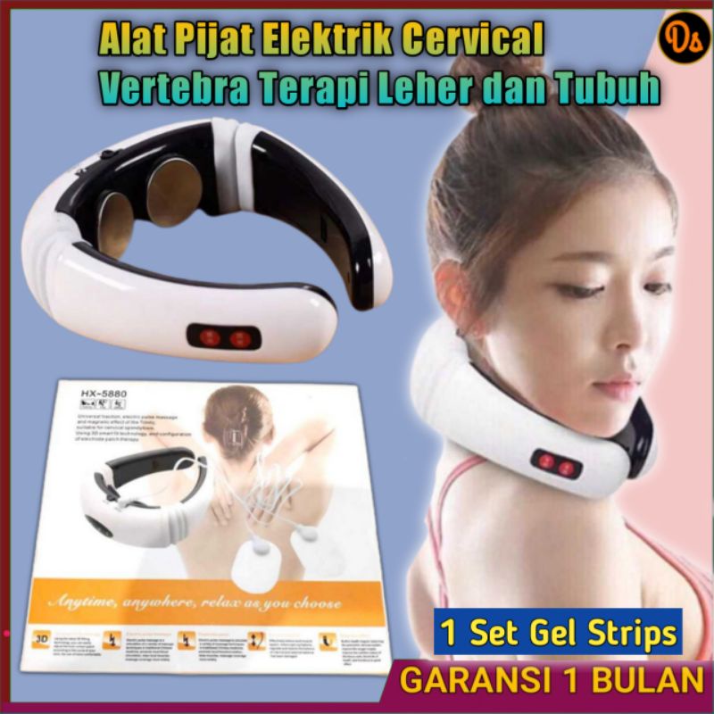 PROMO Alat Pijat Elektrik Cervical Vertebra Terapi Leher, Kepala dan Tubuh bantal pijat alat pijat kepala alat pijat leher elektrik terapi leher alat pijat punggung terapi punggung alat terapi kesehatan alat pijit terapi punggung - HX-5880 OMHRFSWH