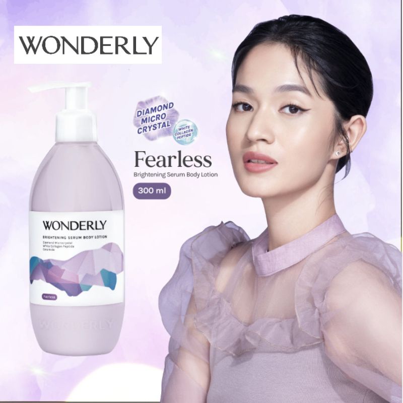 Wonderly Fearless Ungu Brightening Serum Body Lotion Tubuh 300 ml terinspirasi Wangi Mewah parfum dunia Perawatan Kecantikan Badan