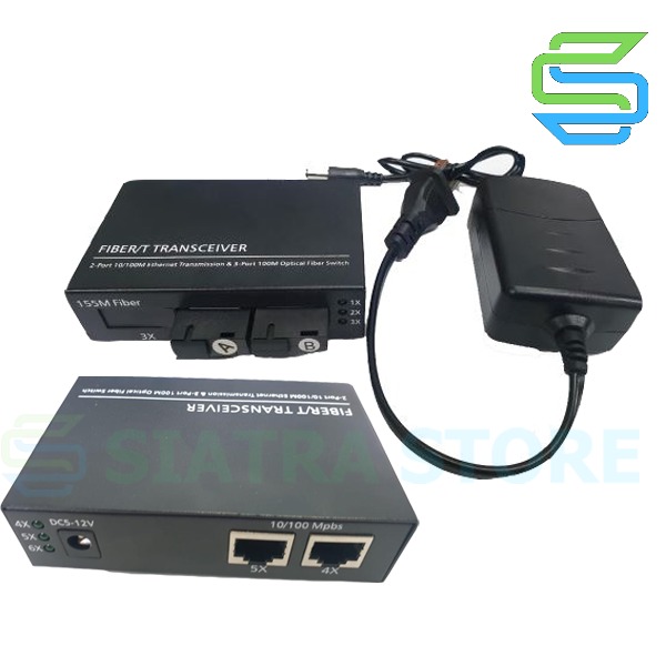 Media Converter Ethernet Fiber Switch 2 FO 2 LAN / 2 Port FO 2 Port LAN / 2 SC 2 Rj45