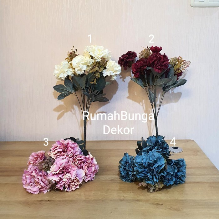 Jual Bunga Carnation Artificial x10 ( Ada 7 Warna ) | Shopee Indonesia