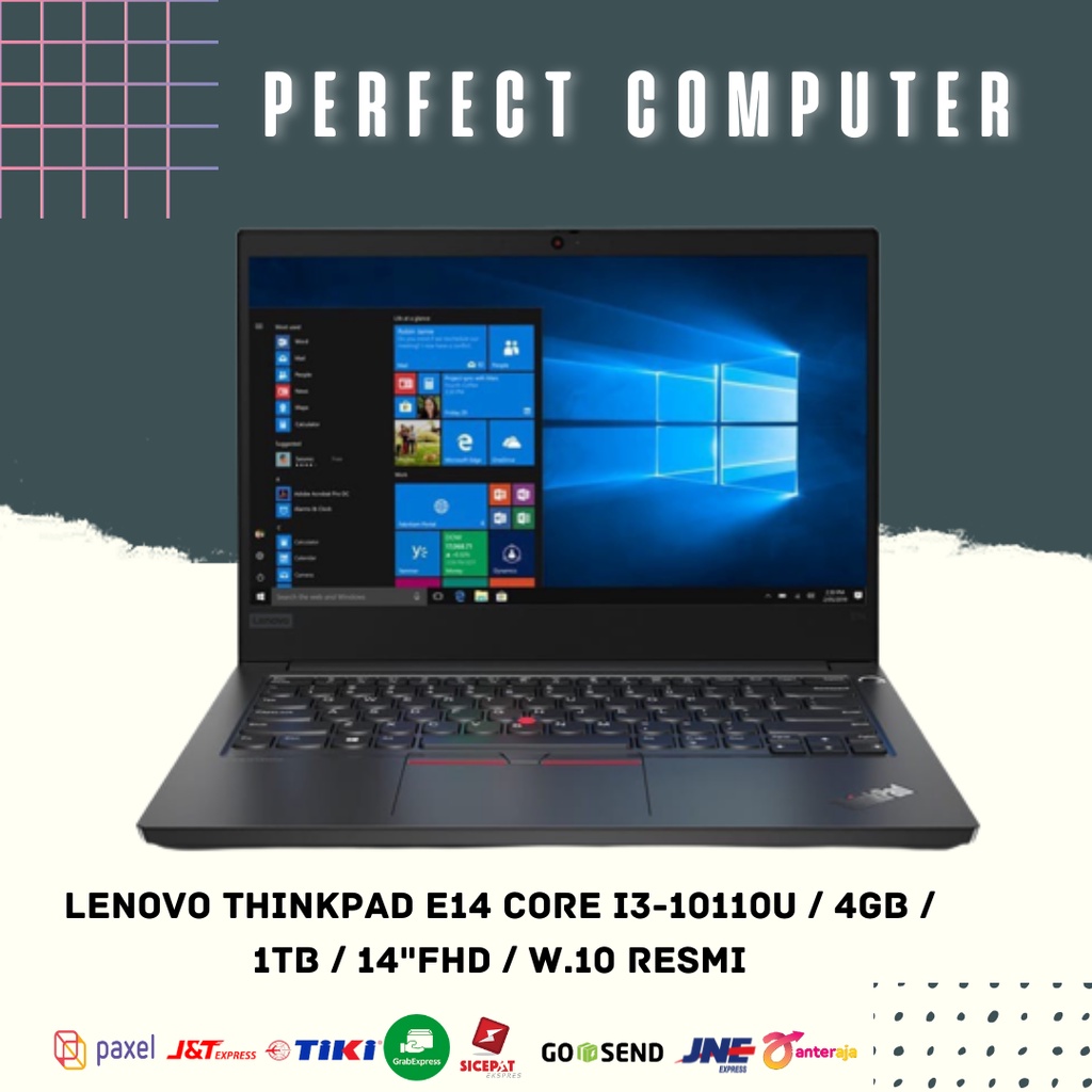 Lenovo Thinkpad E14 Core i3-10110U / 4GB / 1TB / 14"FHD / W.10 RESMI