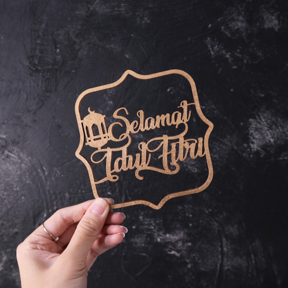 Stiker Label Akrilik Timbul | Tag Idul Fitri Lebaran | Hiasan Hampers Ramadhan