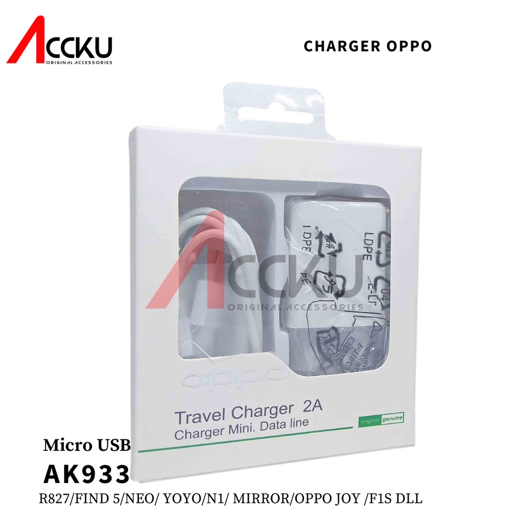 TRAVEL CHARGER OPPO AK933 CHARGER OPPO NEO OPPO YOYO OPPO JOY CHARGER MICRO USB 2A  AK933 OPPO TYPE C USB ORIGINAL