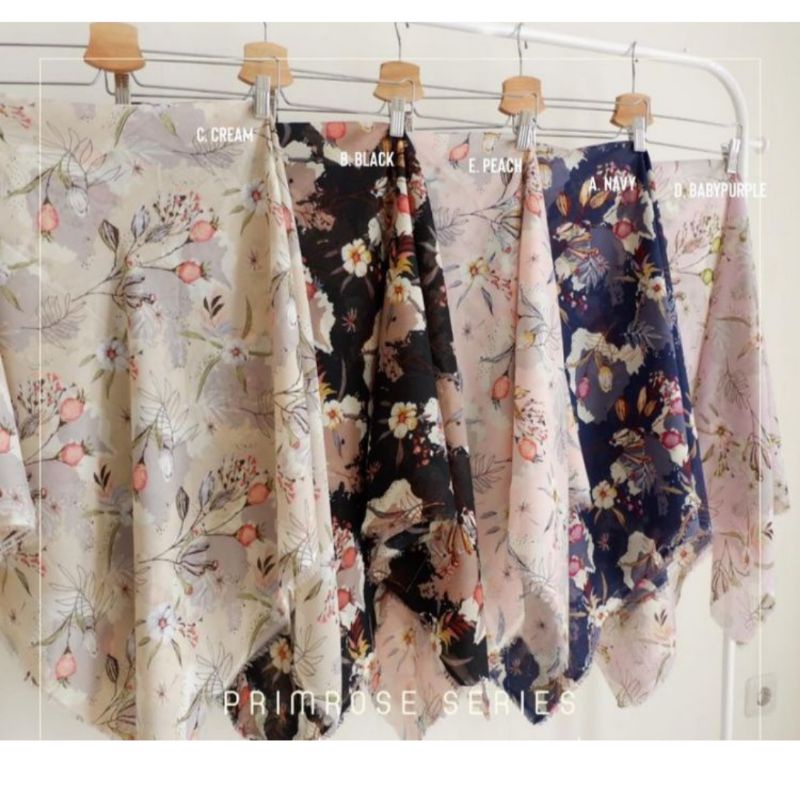 kerudung segi empat bunga viney japan primrose series