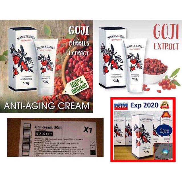 Hendel’s Garden Goji Cream 50ml - ASLI 100% Russia