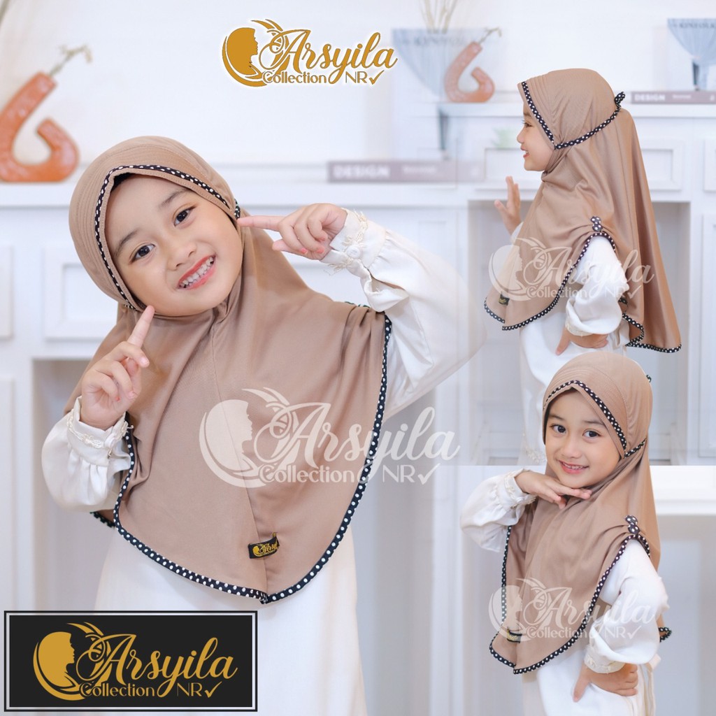 hijab anak paud AIRA POLKA 3-5 thn / hijab anak terbaru /kerudung anak perempuan