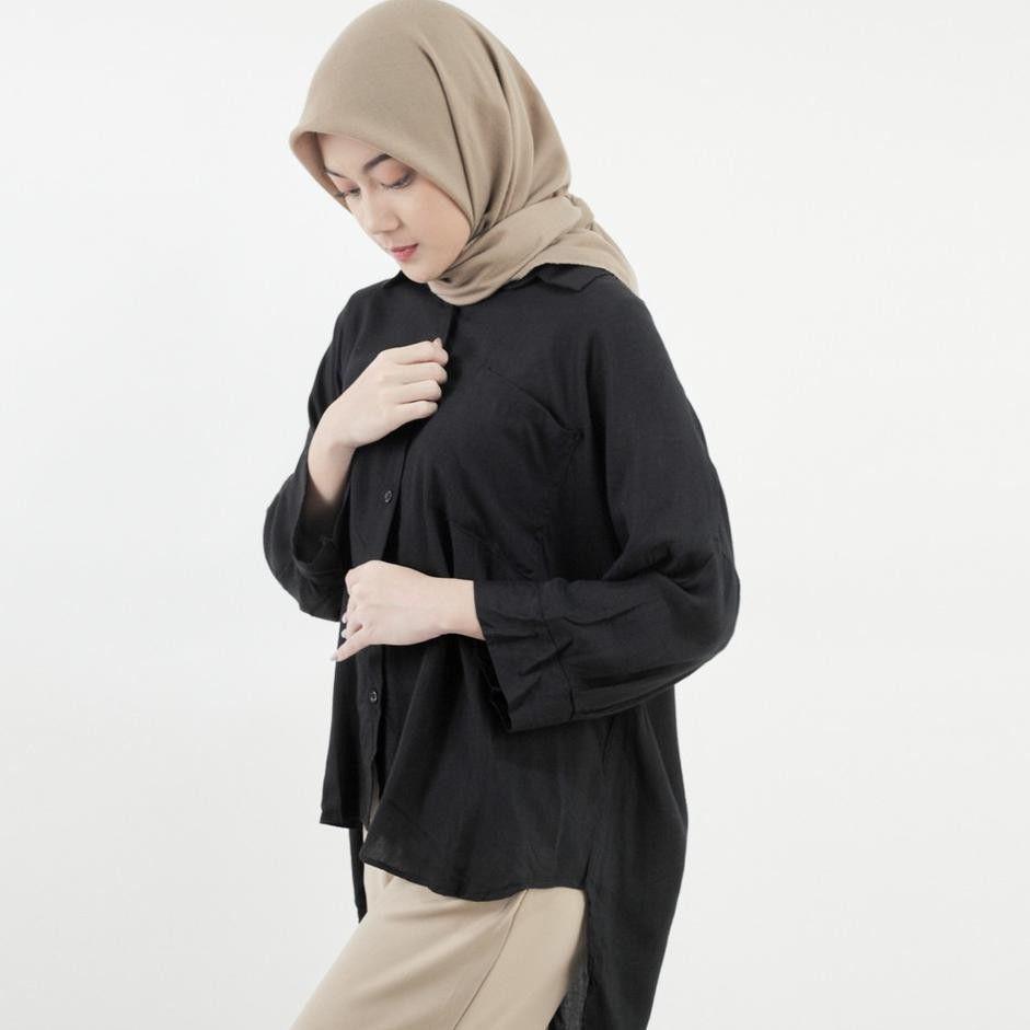 ☂ Sylvia Kemeja Polos Katun ➲