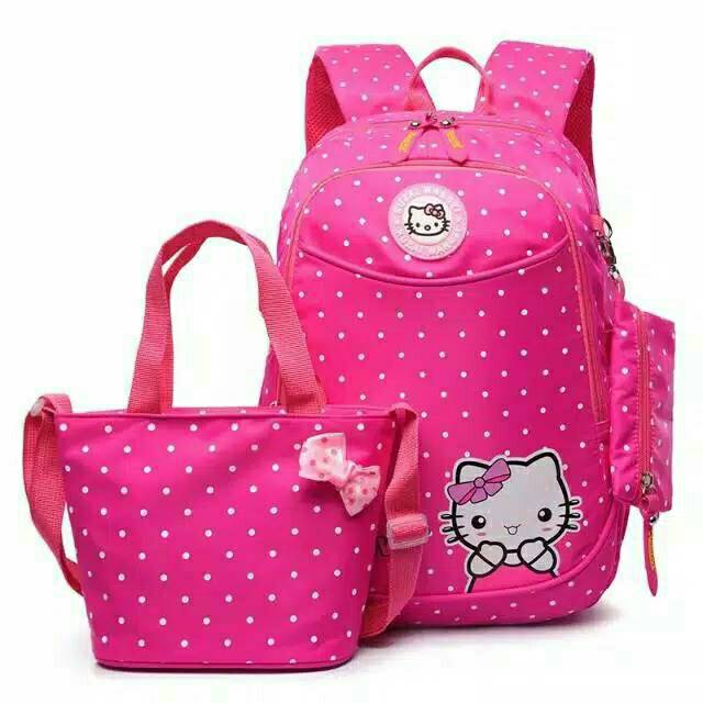 Backpack hellokity ransel anak 3in1
