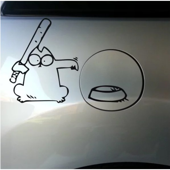 cutting sticker mobil kucing lucu stiker tangki mobil stiker mobil keren