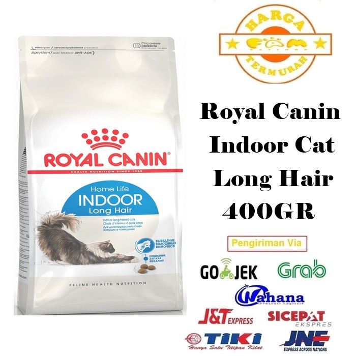 Royal Canin Indoor Cat Long Hair 400Gr - Makanan Kucing - Cat Food