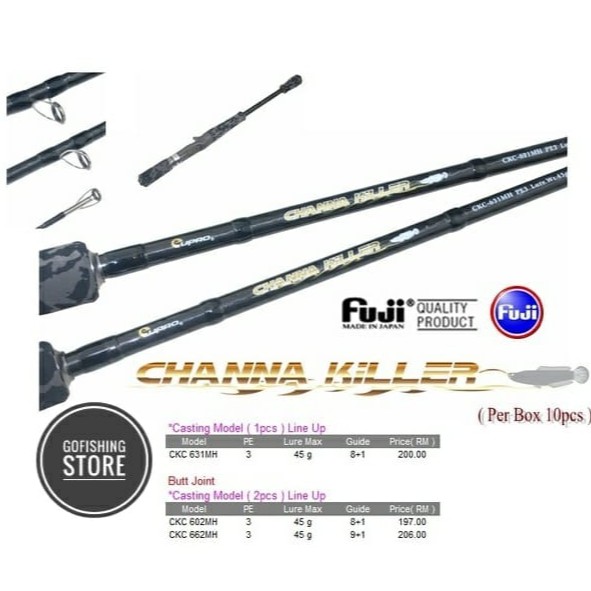 Rod Casting Eupro Channa Killer C662MH PE 3
