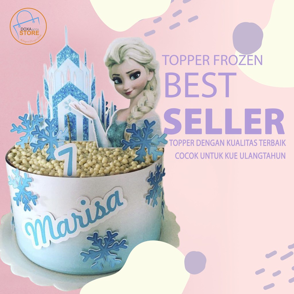 Cake Topper Custom Happy Birthday FROZEN 03