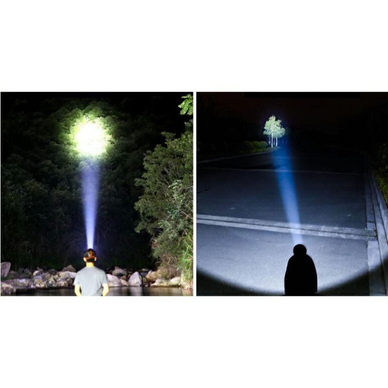 Albinaly Senter Kepala Headlamp Cree XM-L2 + 2XPE + Red Blue LED - TG-007 - Black