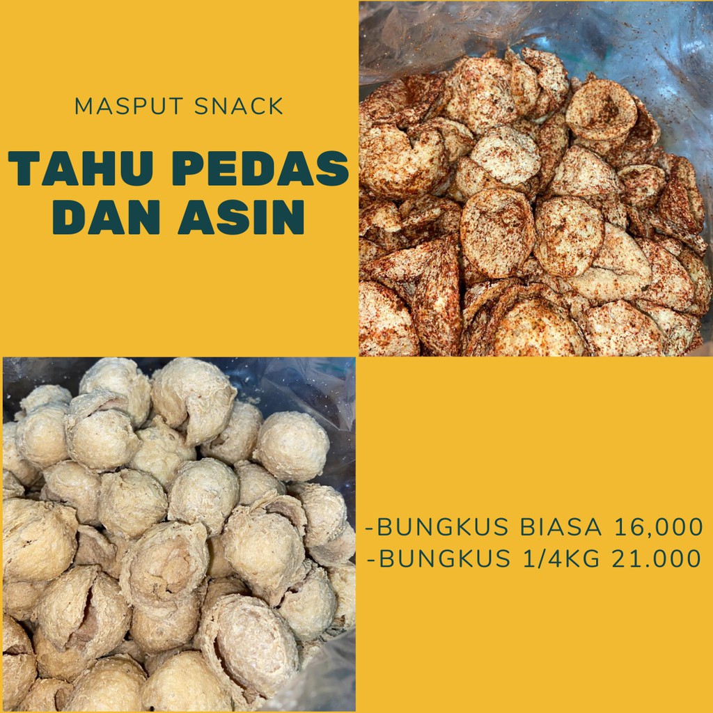 

TAHU PEDAS DAN ASIN (UKURAN BIASA)