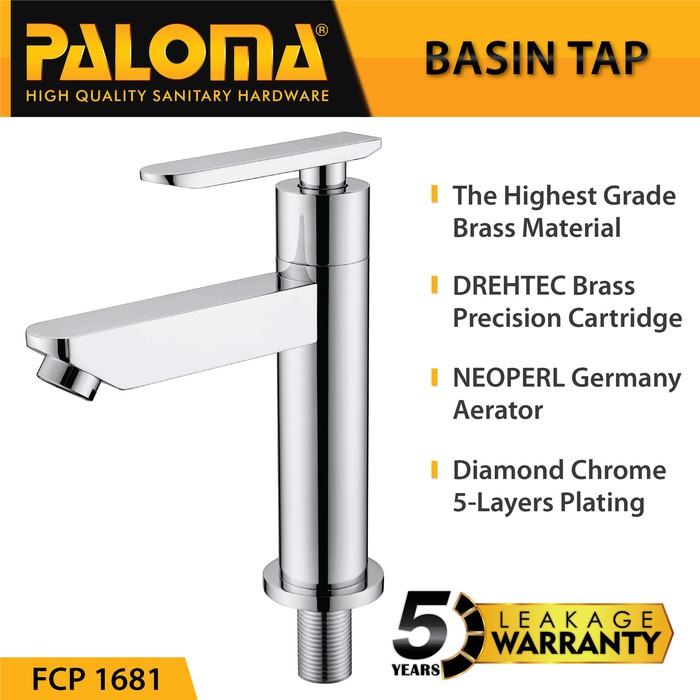 PALOMA FCP 1681 Keran Wastafel Sink Cuci Tangan Basin Meja Kran Air