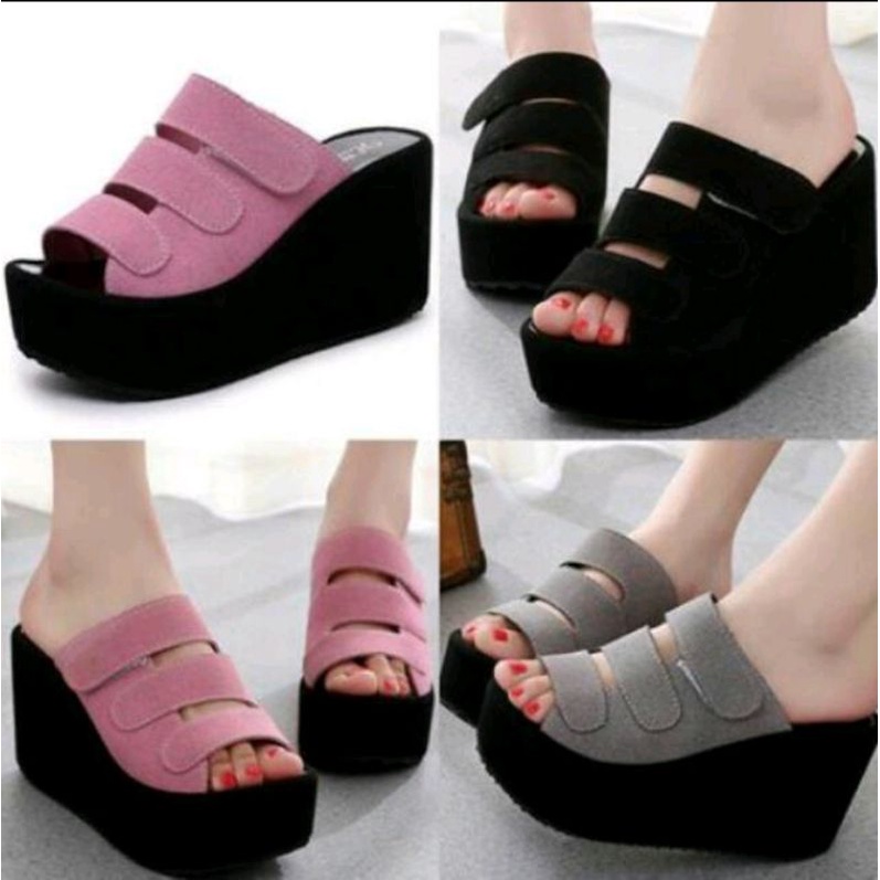 ABBUSHOES Dh 119 wedges sandal prepet 3 7cm