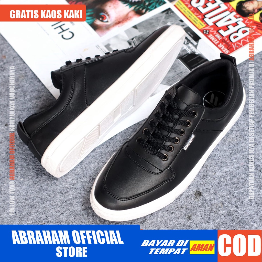 ABRHM x TIAGO Sepatu Kasual Pria Sepatu Pria Casual Sneakers Cowok/Cowo Ori Sepatu Casual Kulit Pu Sepatu Kerja Kantor Semi Formal Anti Slip Kuliah Kondangan Gaya keren Kekinian Murah Terlaris