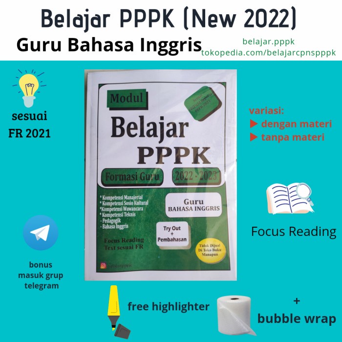 

Modul Buku PPPK Guru Bahasa Inggris 2021 KPL498