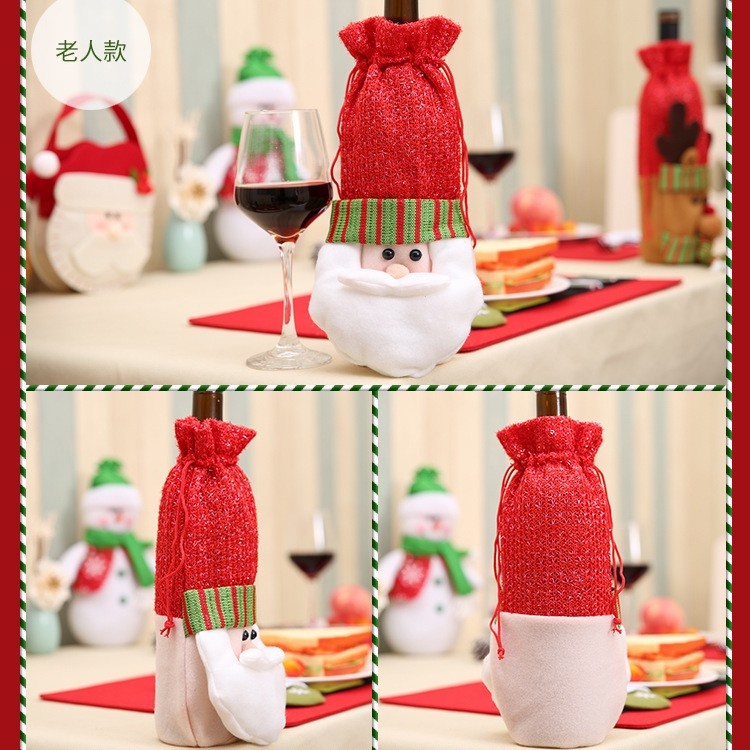 Sarung Botol Natal Santa Wine Bottle Cover Christmas Gift Kado Natal