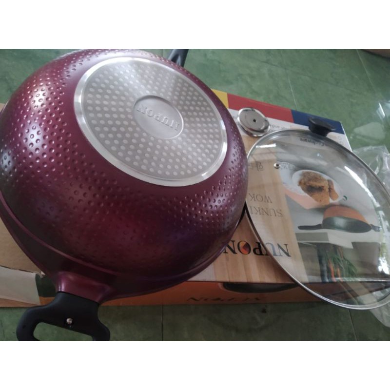 Wok Pan Fry Pan Nupon Jumbo Tutup Kaca