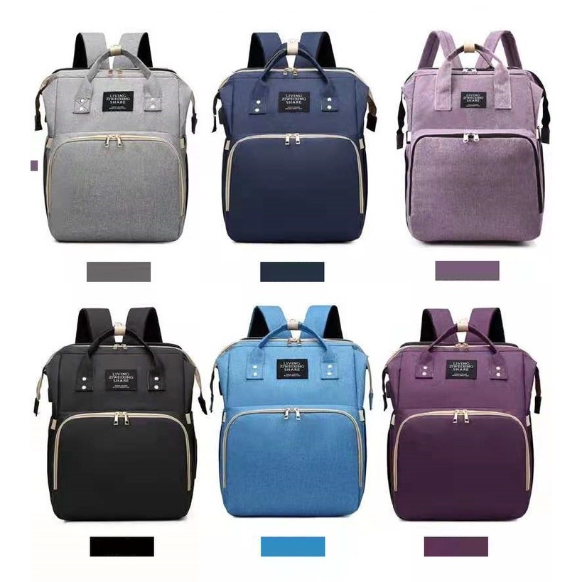 Swopply SW1425 Tas Perlengkapan Bayi Multifungsi 2in1 Kasur Tidur Tas Ransel Diaper Bag