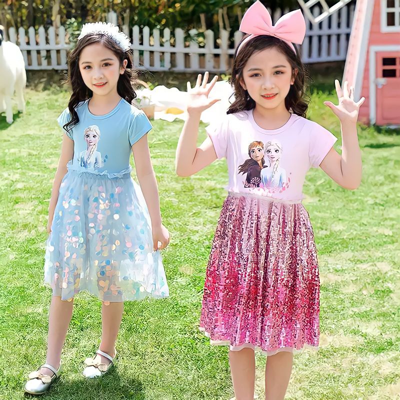 [COD] Ramadhan promo 3.3  Baju Elsa Frozen Anak Dress Anak Perempuan 10 Tahun Baju Frozen Anak Perem