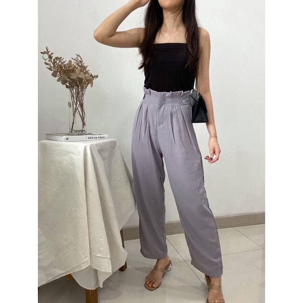 OCTA Basic Kulot Casual Pants Kerja Korea Straight Pants P4