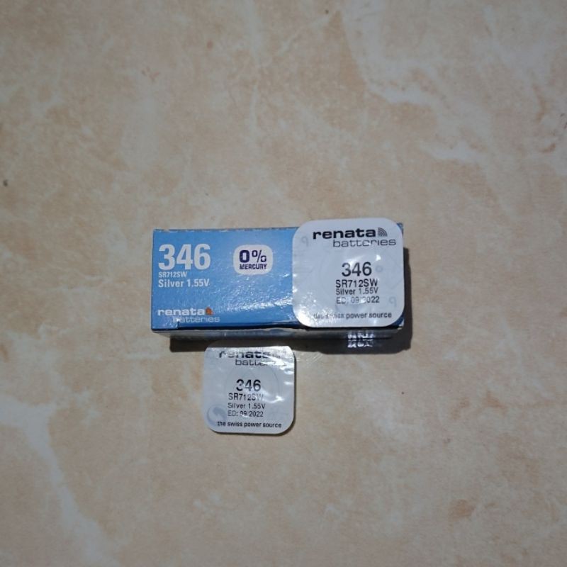 BATERAI RENATA 346 SR712SW ORIGINAL SWISS MADE 1.55 VOLT / BATRAI BATTERY BATRE RENATA SR 712 SW