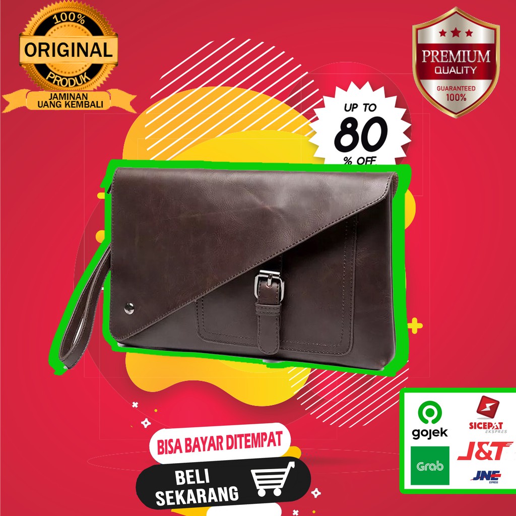 Clutch Bag Cowok Clutch Pria Kulit Original Import Premium D51