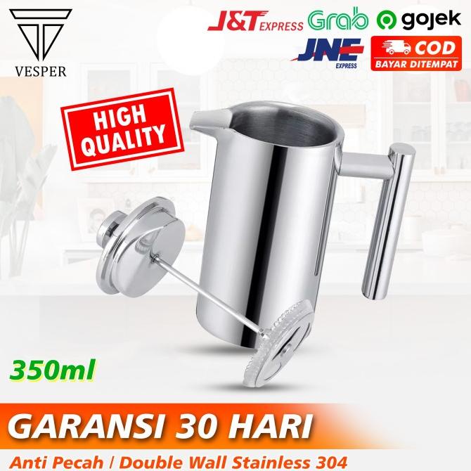 

[ COD ] French press coffee stainless / coffee tea maker stainless / plunger BERMUTU Kode 552