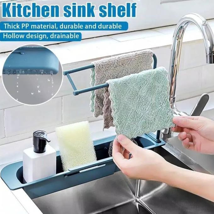 LT- [250 GR] Rak Penyimpanan Spon Dapur kain lap Rak Wastafel / sink flexible