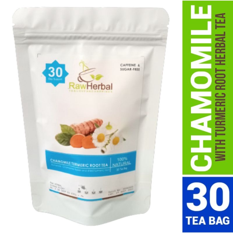 Chamomile Turmeric Root Tea : Chamomile Flower With Turmeric Tea - 30 Tea Bag