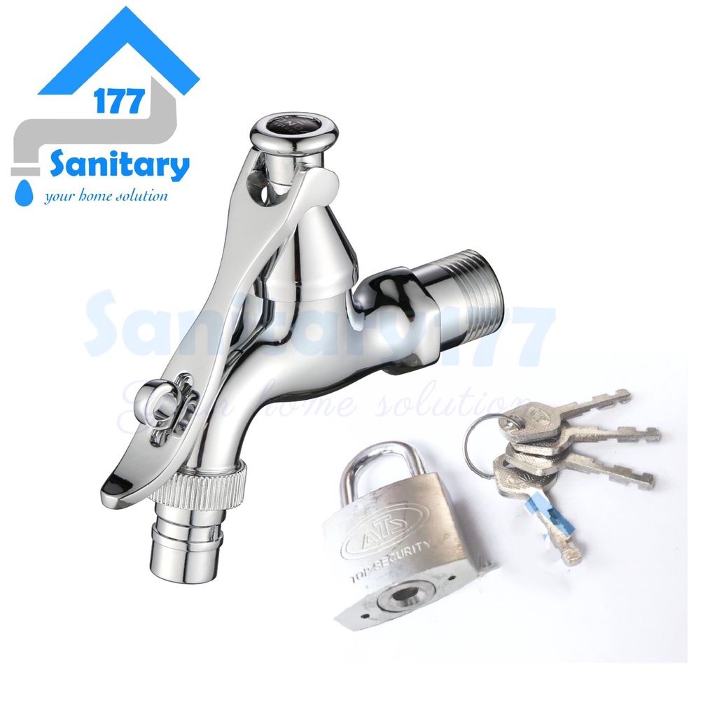 Paket kran taman gembok ONDA- keran air kunci onda keran air tembok garden faucet bundling set keran lock /