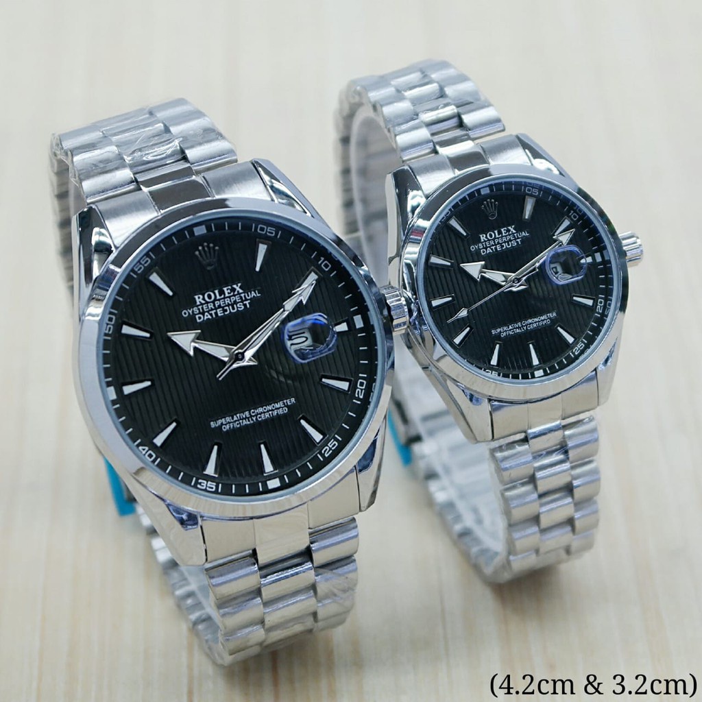 Jam Tangan Fashion Couple Rolex 6606 HB Stainless Steel | Bisa Bayar DiTempat - COD