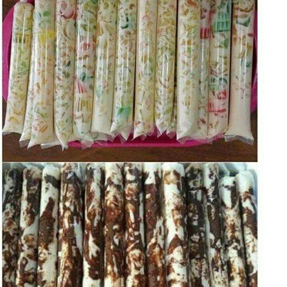 @Cod#182 Plastik Es Mambo Uk.  3x23cm Kemasan 250gr / Plastik Es Yogurt / Plastik Es Lilin *Stok_rea