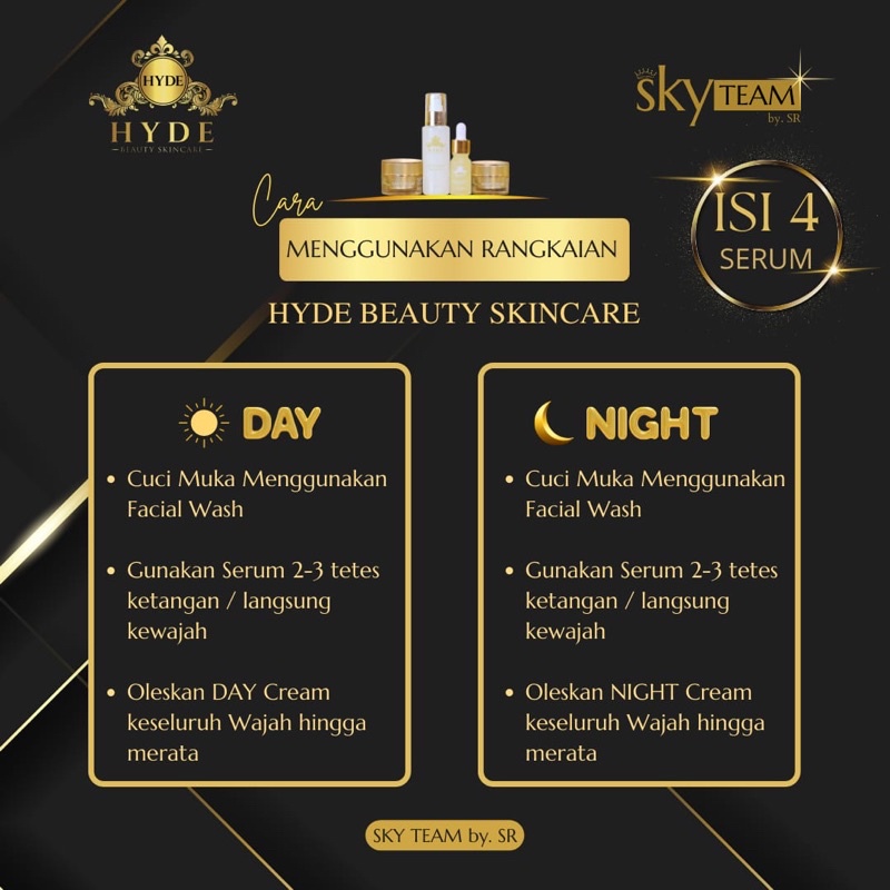 Hyde Beauty Skincare Paket Glowing Isi 4 Serum