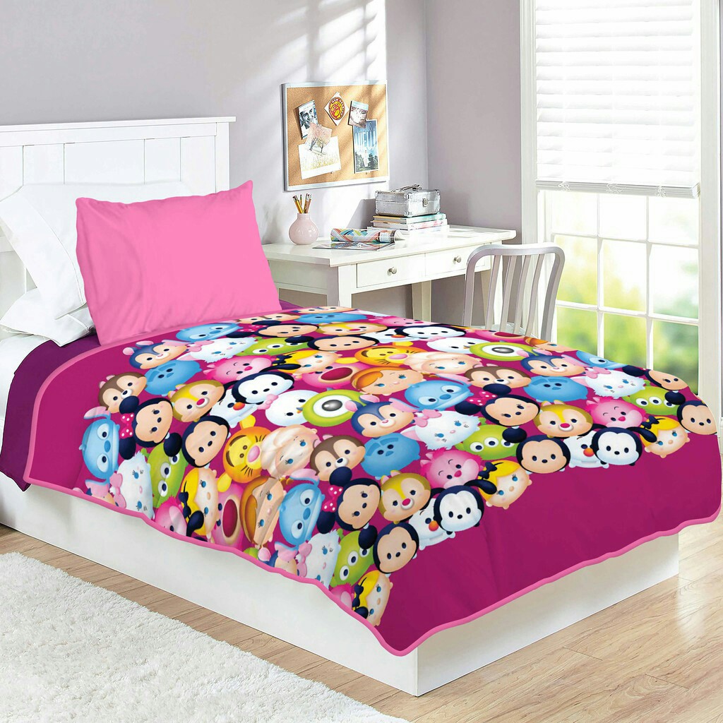 Selimut Valda Sutra Rotary 150x200 Doraemon Hello Kitty Frozen Keroppi LOL Mickey Tsum Unicorn Pony-Tsum Tsum